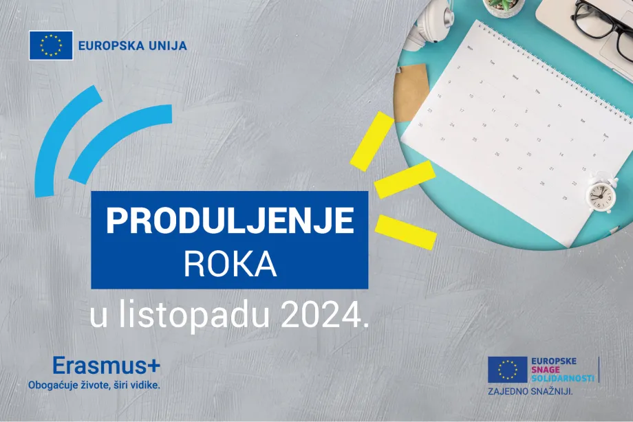 Natječaj Erasmus+ i ESS 2024. produljenje roka u listopadu