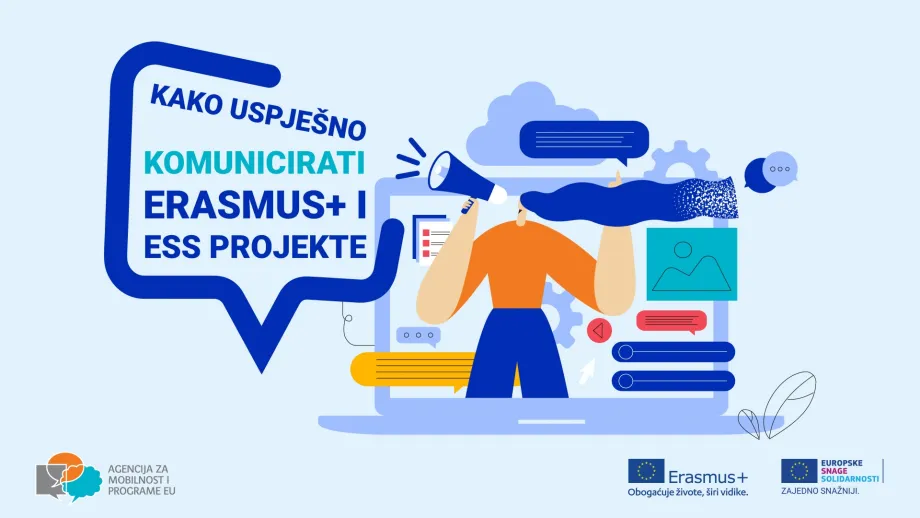 Ilustacija djevojke s megafonom