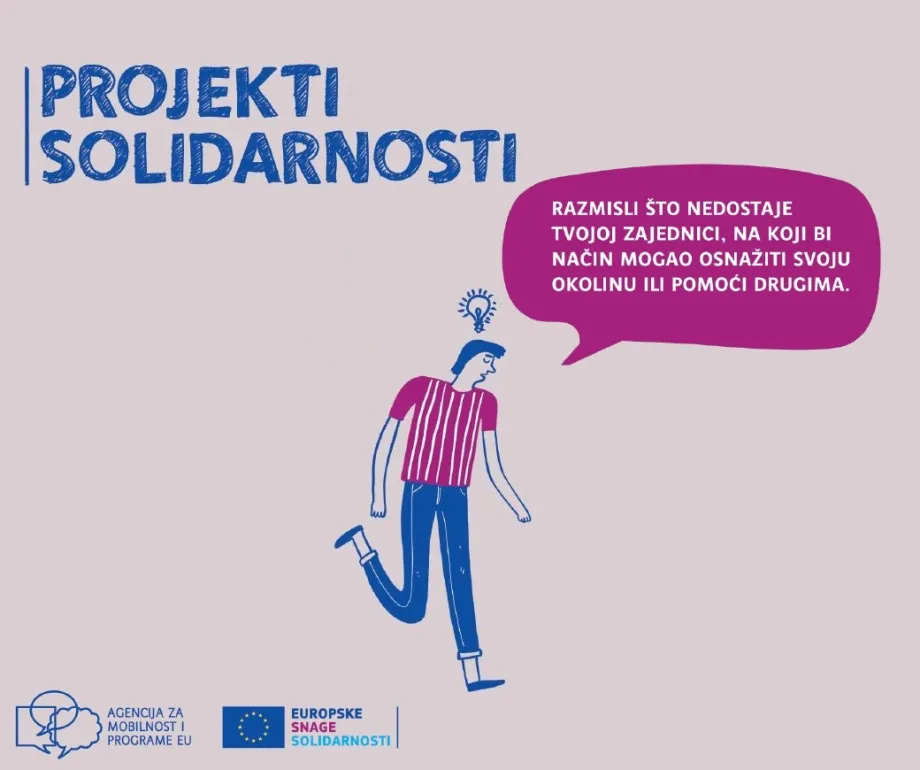 Ilustracija osobe koja poziva na razmišljanje na koji način osnažiti okolinu ili pomoći drugima