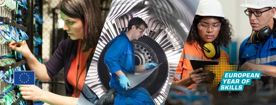 Četvero učenica i učenika u različitim zanimanjima: IT, automobilska industrija i građevinarstvo